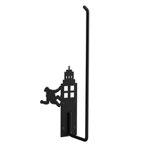 Load image into Gallery viewer, Steti Kitchen Paper Towel Holder Wall Mount, Black No Drilling Paper Towel Holder Under Cabinet; Unique, Modern, Fun, Adhesive Paper Roll Holder for Bathroom, Perfect Tear; Vertically or Horizontally