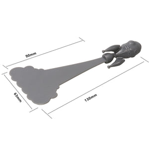 Steti Unique Designed Rocket Bookmark, Made of Nylon, Grey