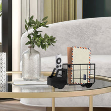 Load image into Gallery viewer, Steti Napkin Holder countertop for Kitchen, Office, Living Room and Bathroom; Modern Decorative Desktop Mail Organizer, Remote Control and Accessories Caddy in Fancy Truck Design, Matte Black