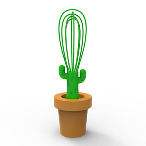 Steti Whisk, Green, Cactus Shape
