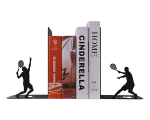 Steti Bookends, Laser Cut Sturdy Metal, in Pair, Features Different Sports, Black