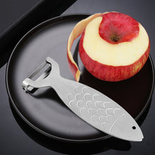 Load image into Gallery viewer, Steti Stainless Steel Ultra Sharp Fruit Peeler, Vegetable Peeler, Non-Slip, Easy to Clean Kitchen Gadget, Swivel Cute Fish Design