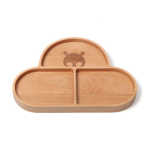 Steti Natural Wood Serving Tray, Lovely UFO Design