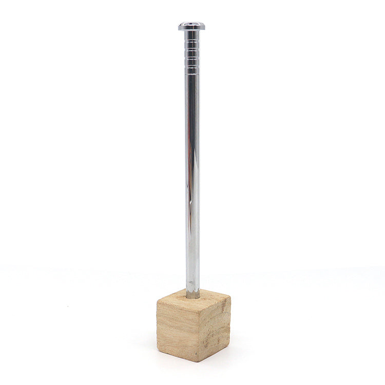 Steti Brass Ballpoint Pen, Silver Color, Nail