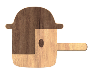 Steti Bamboo Cutting Board with Knife, Cheese Board for Party, Leisure Time; Funny Pinocchio Design