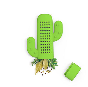 Steti Silicone Herb Infuser, Green Cactus Design