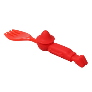 Steti Silicone Kids Fork And Spoon Set, Pinocchio Design, FDA & LFGB Tested