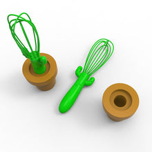 Load image into Gallery viewer, Steti Whisk, Green, Cactus Shape
