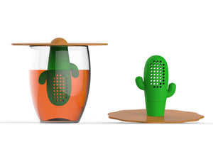 Steti Silicone Cactus Tea Infuser, Green