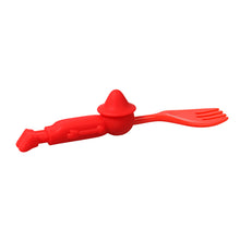 Load image into Gallery viewer, Steti Silicone Kids Fork And Spoon Set, Pinocchio Design, FDA &amp; LFGB Tested
