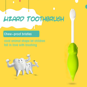 Steti Silicone Lizard Toothbrush, High Quality, FDA Tested