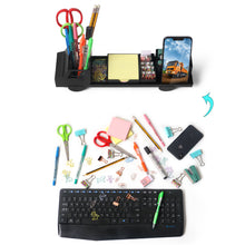 Load image into Gallery viewer, Steti Metal Desk Organizer and Office Accessories Caddy, with Pen Holder, Phone Stand, Sticky Note Tray, Paperclip Storage; Desktop Organization for Cubicle or Home Office, Unique Truck Design, Matte Black
