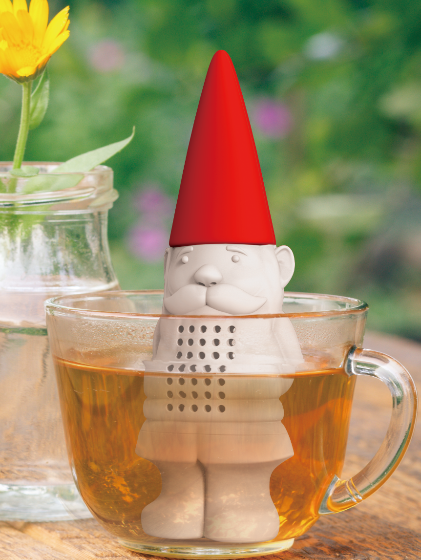 Steti Garden Gnome tea infuser, Food Grade Silicone, BPA and PVC free