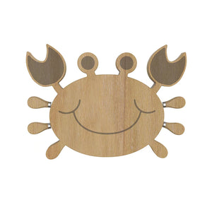 Steti Natural Wood Cheese Board, Crab