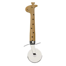 Load image into Gallery viewer, Steti Natural Wood Pizza Cutter, Giraffe
