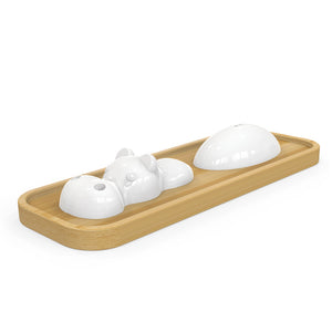 Steti Ceramic Salt and Pepper Shaker, in Crocodile and Hippo Design