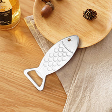 Load image into Gallery viewer, Steti Stainless Steel Bottle Opener, Modern Unique Funny Innovative Kitchen Gadget, Perfect Gift for Beer Lovers, Fish Design,
