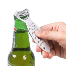 Load image into Gallery viewer, Steti Stainless Steel Bottle Opener, Modern Unique Funny Innovative Kitchen Gadget, Perfect Gift for Beer Lovers, Fish Design,

